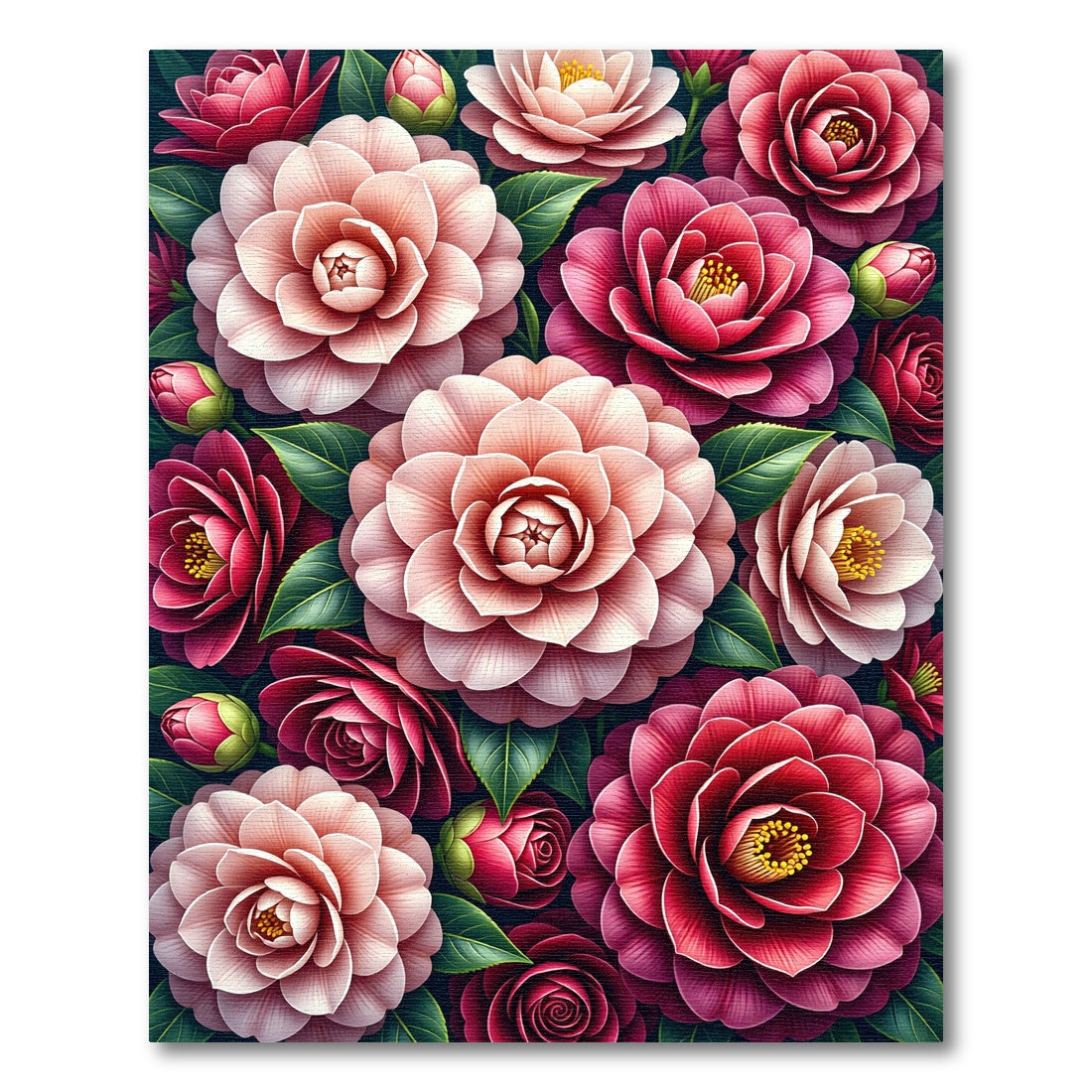 Rich Crimson Pink Floral Bouquet Rug