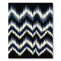 Indigo Cream Jagged Chevron Abstract Rug