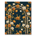 Golden Rose Arch Floral Victorian Rug