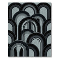Art Deco Black Arch Overlapping Rug