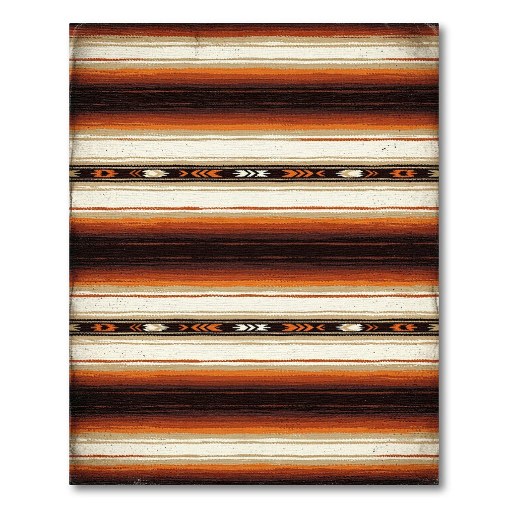 Rustic Desert Earth Tone Striped Rug