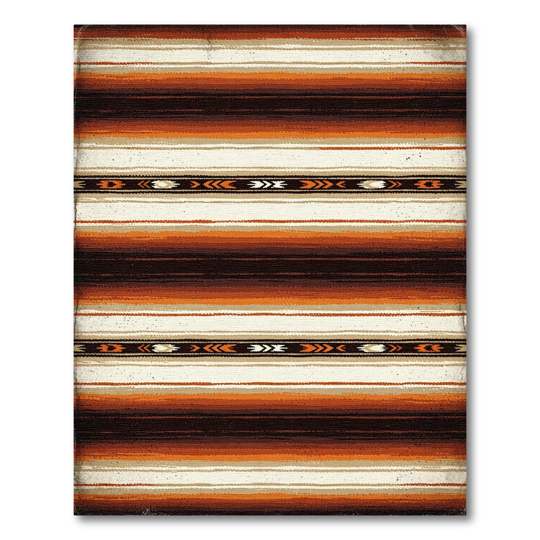 Rustic Desert Earth Tone Striped Rug