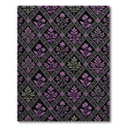 Violet Floral Trellis Diamond Lattice Rug