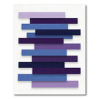 Modern Indigo and Lavender Layered Stripe Rug
