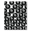 Playful Black and White Billiard Ball Rug