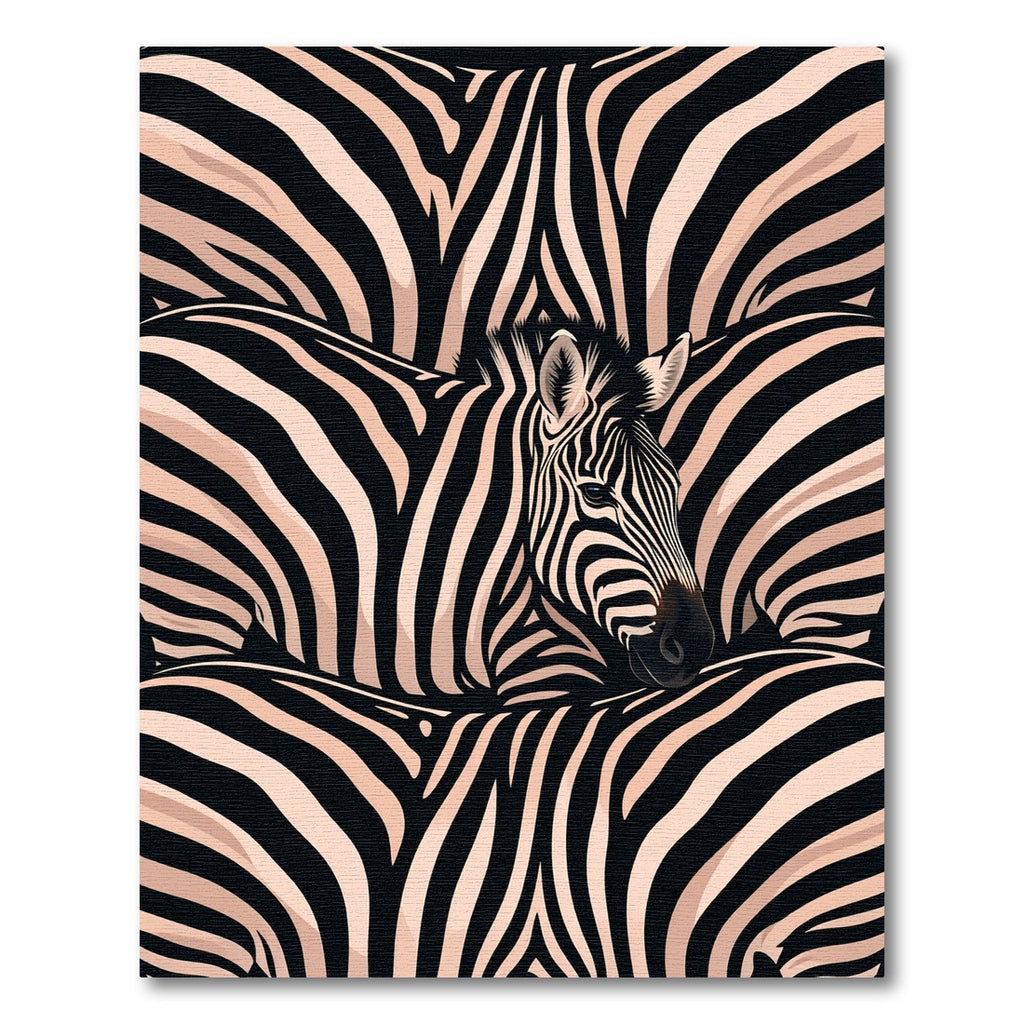 Bold Monochrome Zebra Stripe Illusion Rug