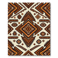Tribal Earthy Amber Geometric Diamond Area Rug