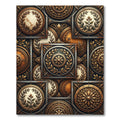 Antique Bronze Gilded Laurel Emblem Art Rug