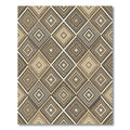 Earthy Diamond Inlay Geometric Rug
