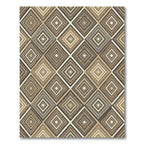 Earthy Diamond Inlay Geometric Rug