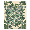 Mint Trellis Jasmine Floral Vine Rug