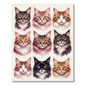 Furry Feline Portrait Collection Rug