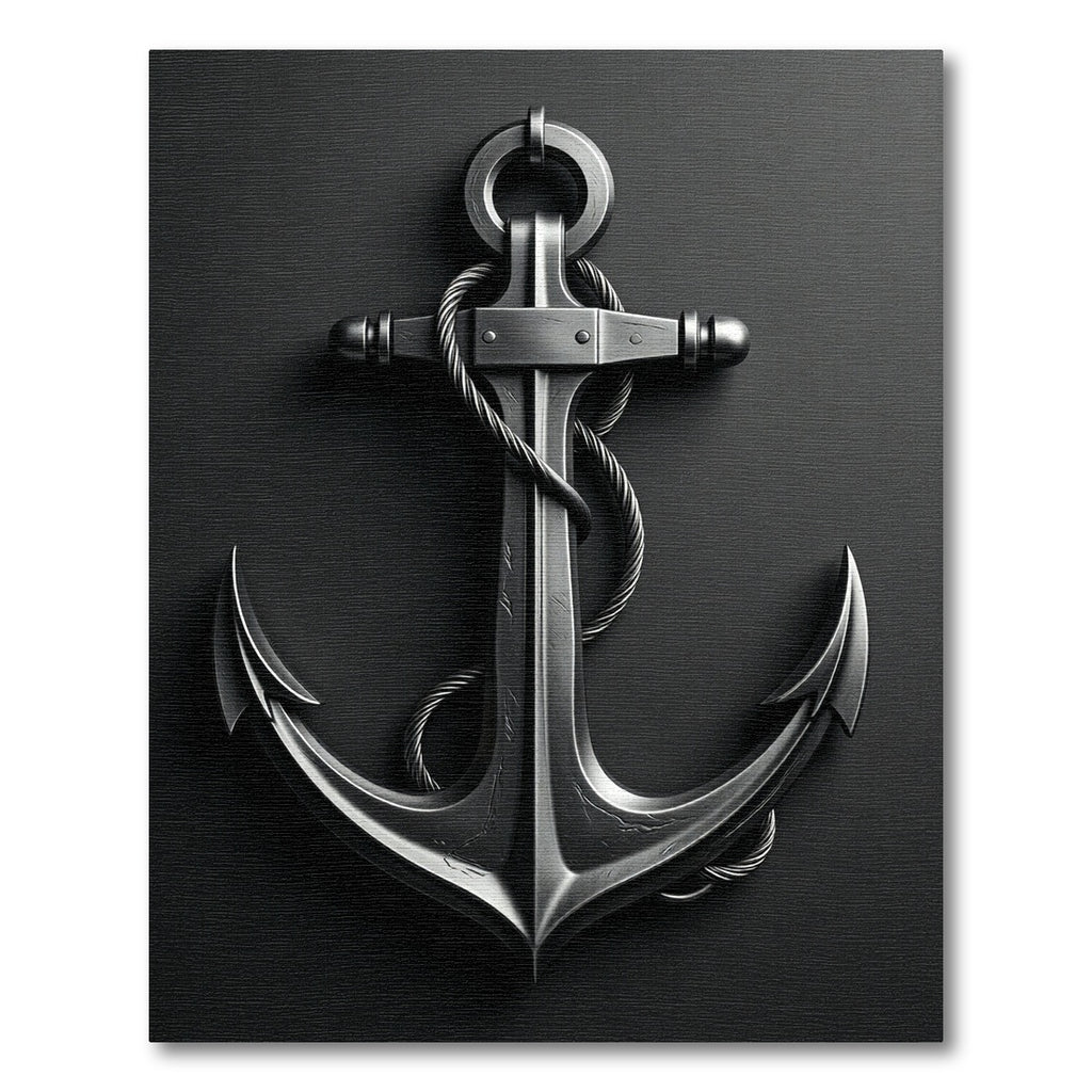 Nautical Metal Anchor Rope Rug