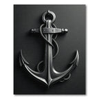 Nautical Metal Anchor Rope Rug