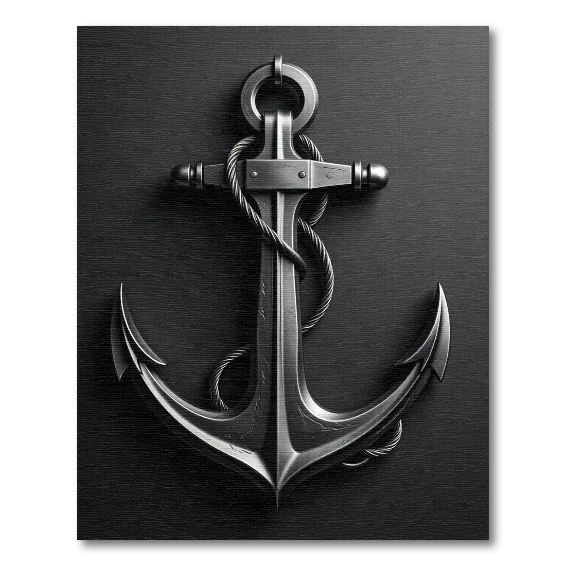 Nautical Metal Anchor Rope Rug