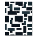 Minimalist Monochrome Geometric Block Abstract Rug
