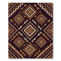 Earthy Boho Diamond Arrow Geometric Rug