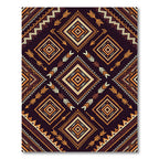 Earthy Boho Diamond Arrow Geometric Rug