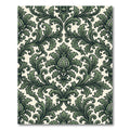 Elegant Sage Green Damask Scroll Rug