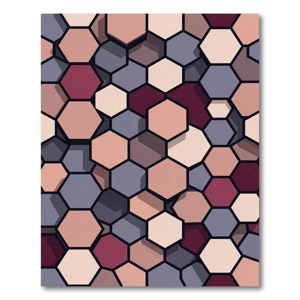 Modern Geometric Hexagon Shades Rug