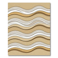 Neutral Sand Wavy Layered Curves Rug