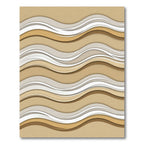 Neutral Sand Wavy Layered Curves Rug