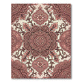 Blush Floral Damask Medallion Backdrop Rug