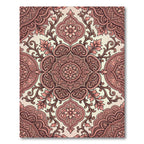 Blush Floral Damask Medallion Backdrop Rug