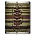 Earthy Brown Striped Football Lace Rug