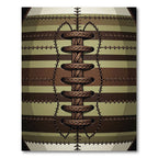 Earthy Brown Striped Football Lace Rug