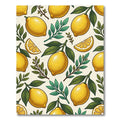 Sunny Mediterranean Lemon Grove Illustration Rug
