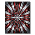 Bold Red Silver Starburst Radiance Rug