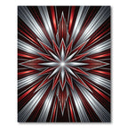 Bold Red Silver Starburst Radiance Rug