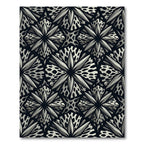 Monochromatic 3D Starburst Geometric Rug