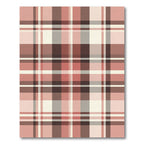 Reddish Brown Subtle Plaid Check Rug