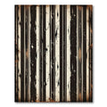 Distressed Black Vertical Stripe Rug