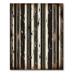 Distressed Black Vertical Stripe Rug