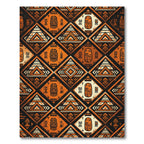 Earthy Geometric Ancient Tribal Diamond Rug