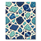 Oceanic Terrazzo Pebble Collage Rug
