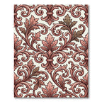 Ornate Rose Gold Acanthus Scroll Rug