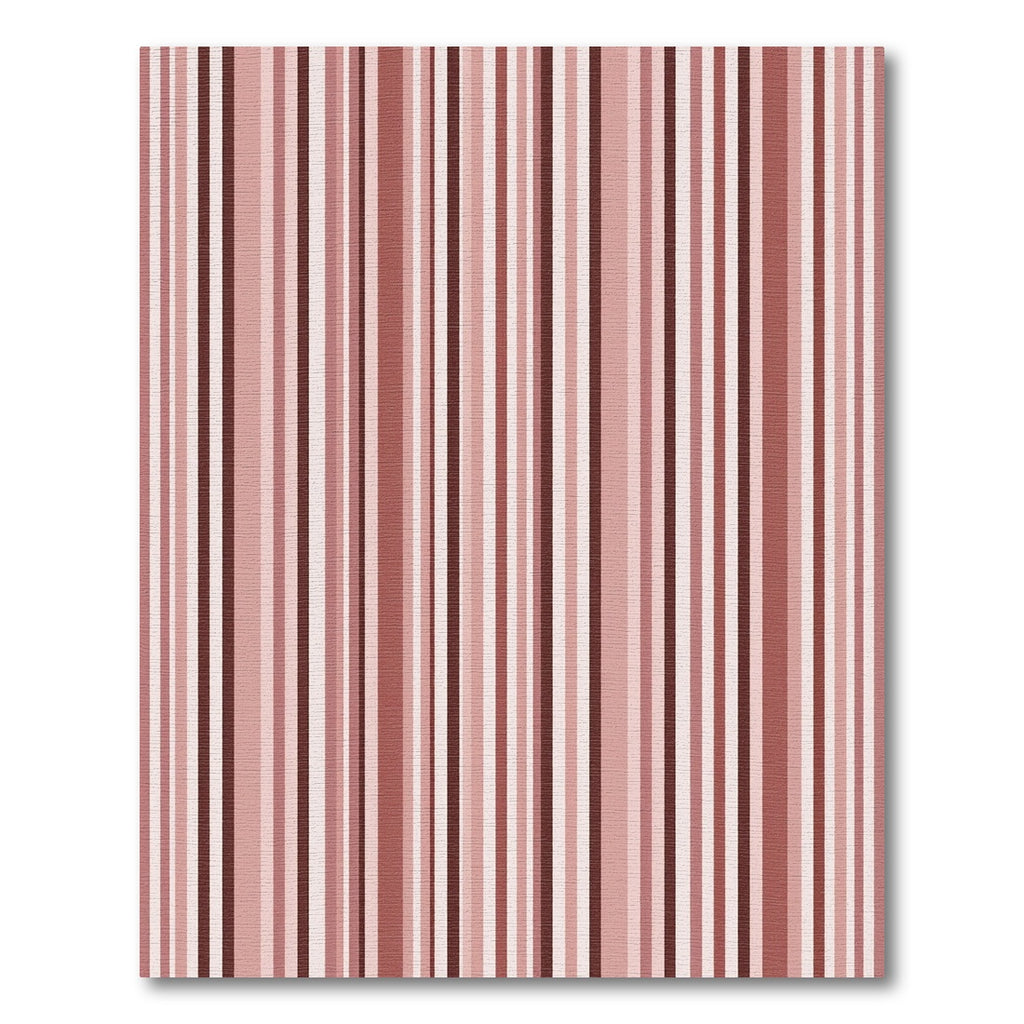 Salmon Pink Vertical Stripe Rug