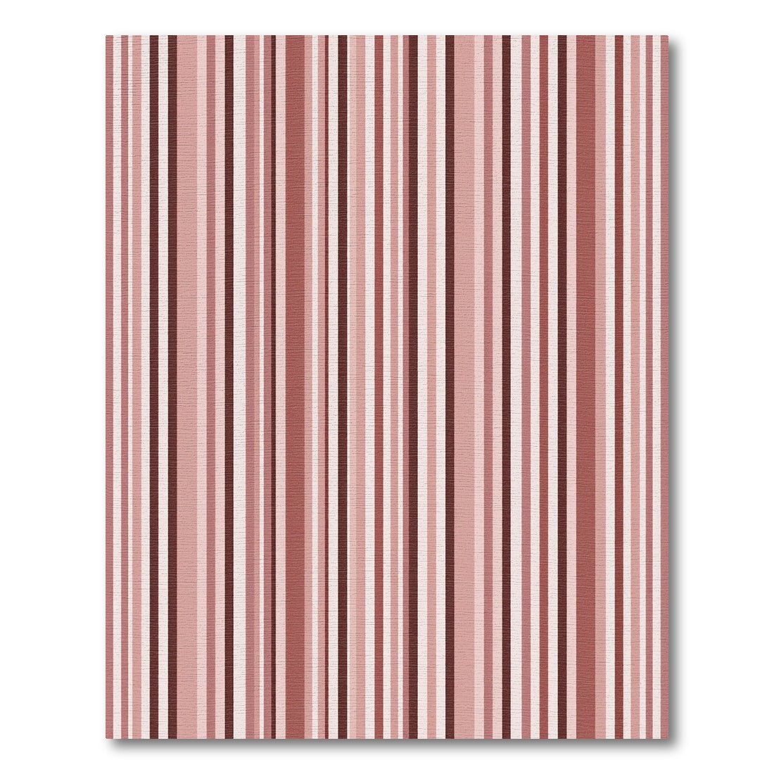 Salmon Pink Vertical Stripe Rug