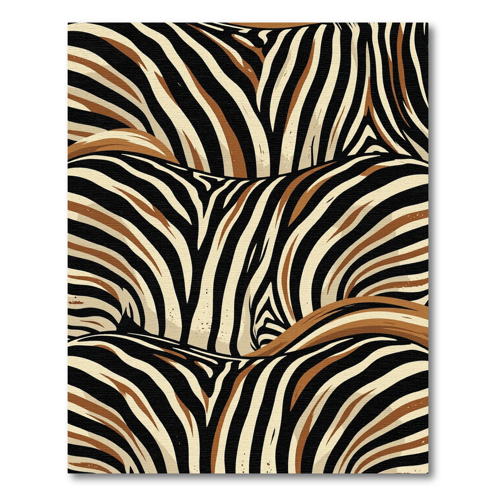 Wild Zebra Stripe Abstract Swirls Rug