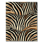 Wild Zebra Stripe Abstract Swirls Rug
