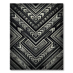 Monochrome Geometric Tribal Arrows Rug