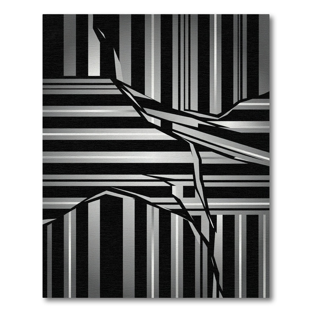 Modern Abstract Monochrome Linear Geometric Rug