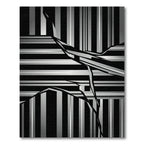 Modern Abstract Monochrome Linear Geometric Rug