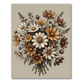 Earthy Bouquet Floral Arrangement Rug