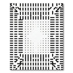 Black and White Geometric Optical Illusion Rug