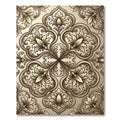 Antique Gold Courtly Floral Scroll Rug